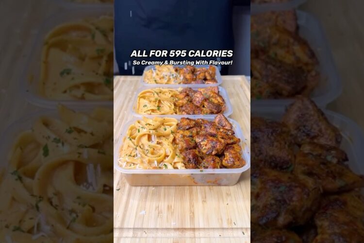 Want Delicious High Protein Meals? Try This Grilled Chicken Alfredo Pasta Meal Prep #fitness #recipe