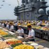 17,398 Meals a Day 💥 The Insane Food Operation Aboard the USS Gerald R. Ford