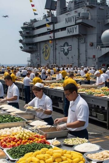 17,398 Meals a Day 💥 The Insane Food Operation Aboard the USS Gerald R. Ford