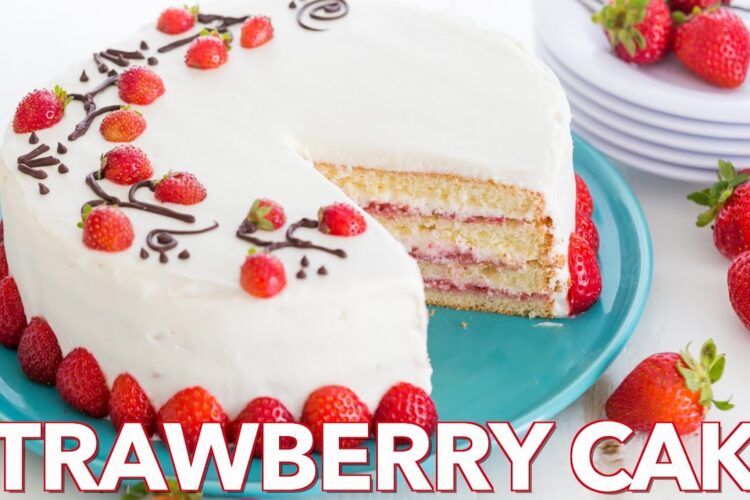 Strawberry Cake Recipe with Cream Cheese Frosting