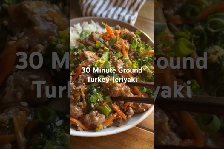 Ground Turkey Teriyaki — Link in description! #stirfry #dinner #dinnerrecipe