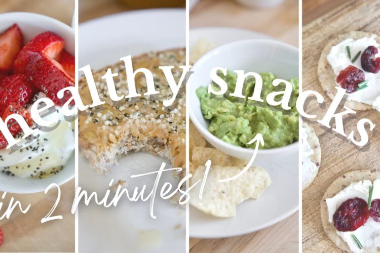 5 HEALTHY SNACK RECIPES | Ready in 2 Minutes