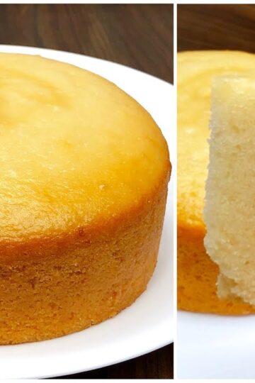 Eggless Sponge Cake Recipe Without Oven | Basic Sponge Cake Recipe | Vanilla Sponge Cake