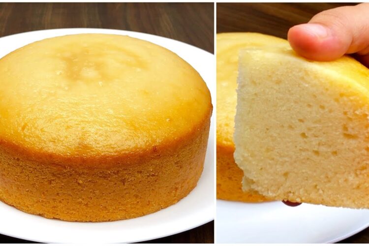 Eggless Sponge Cake Recipe Without Oven | Basic Sponge Cake Recipe | Vanilla Sponge Cake