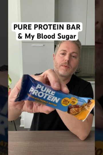 Pure protein bar and my blood sugar. #glucoselevels #bloodsugar #proteinbar