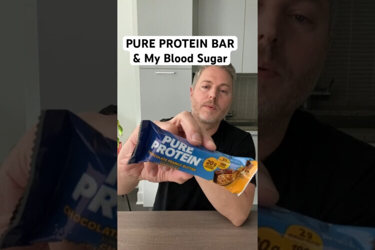 Pure protein bar and my blood sugar. #glucoselevels #bloodsugar #proteinbar