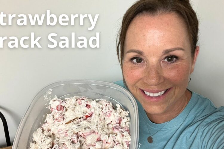 Strawberry Crack Salad | Easier version of Strawberry pretzel salad | Easy dessert for Summer