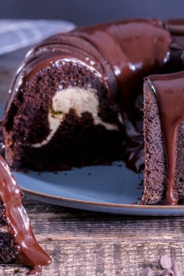 Chocolate Cream Cheese Bundt Cake - The Best Chocolate Bundt Cake