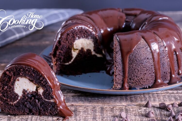 Chocolate Cream Cheese Bundt Cake - The Best Chocolate Bundt Cake