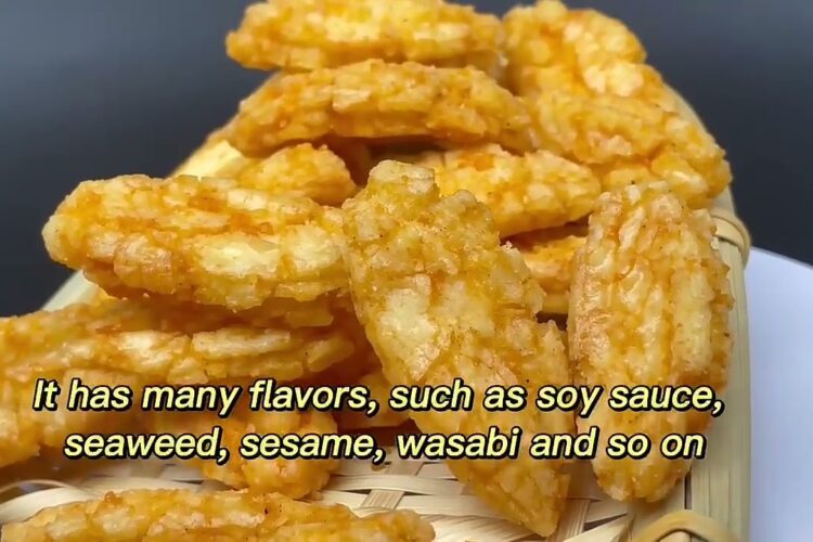 Crispy Rice Crackers Seaweed Curry Chili Black Pepper Flavor Snack Fried Rice Cracker