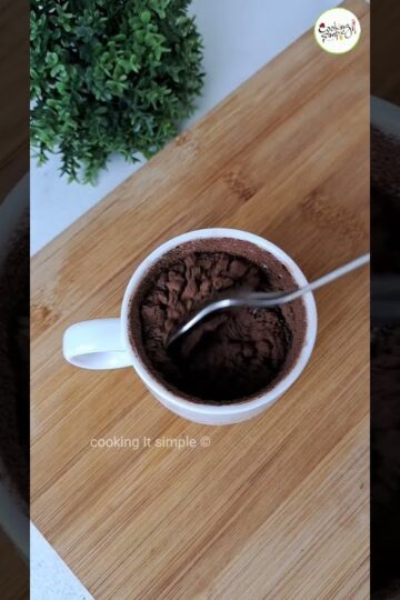 3 ingredient chocolate mug cake recipe #shortrecipe #shorts
