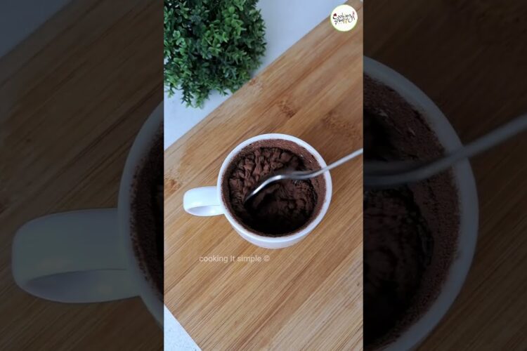 3 ingredient chocolate mug cake recipe #shortrecipe #shorts