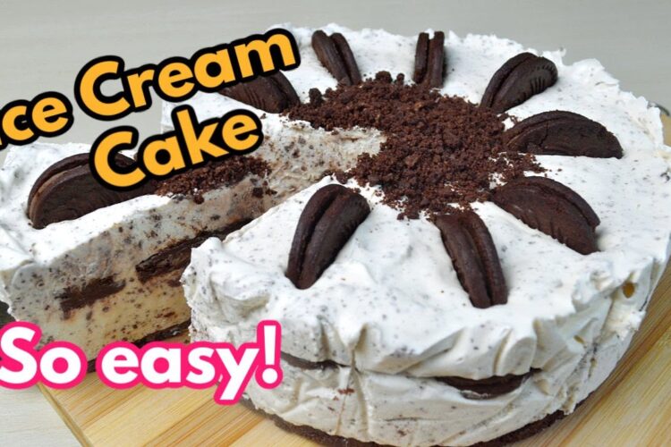 So Easy Ice Cream Cake | ONLY 4 INGREDIENTS ICE CREAM CAKE | Lockdown Ice Cream