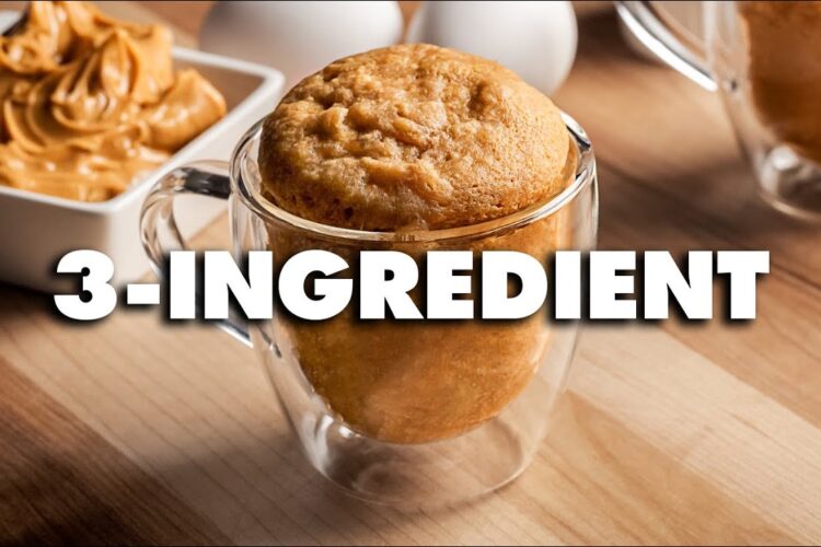 3 Ingredient Peanut Butter Mug Cake Recipe!
