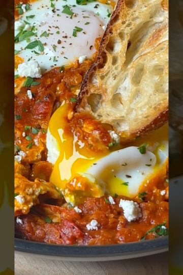 When I don’t want leftovers I make this single serve shakshuka