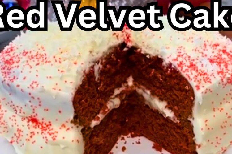 Homemade Red Velvet Cake For Valentines Day
