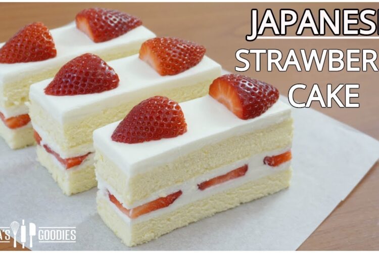 Fluffy Japanese Strawberry Shortcake Recipe - Japanese Strawberry Cake イチゴのショートケーキ