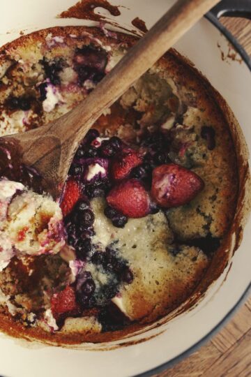Frozen Berry Cobbler - Cast Iron Recipes