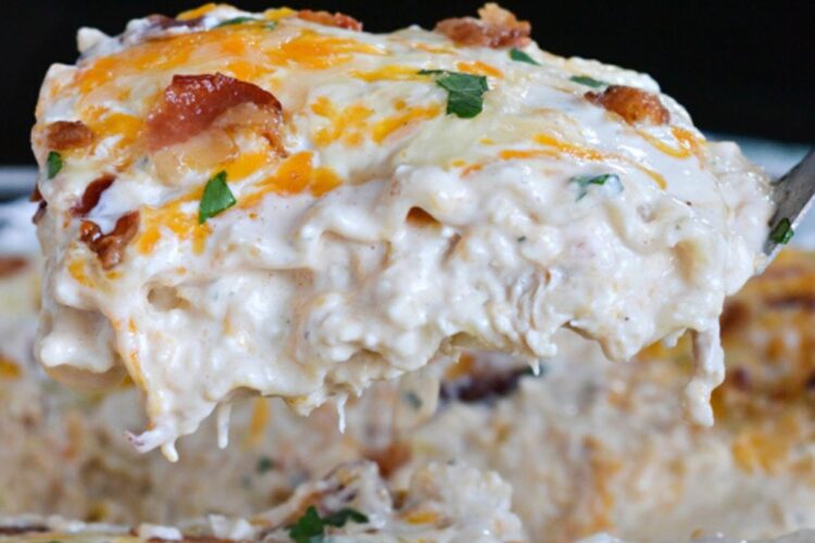 Creamy Crack Chicken Lasagna