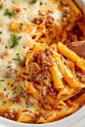 Crock Pot Baked Ziti