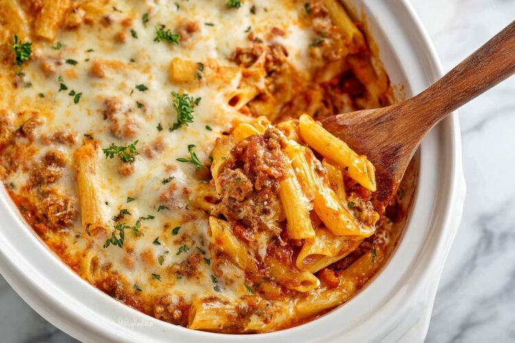 Crock Pot Baked Ziti