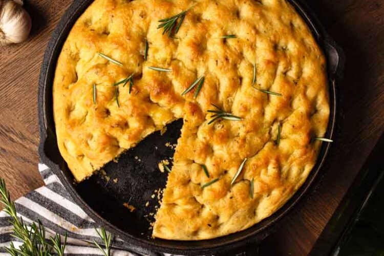 The Best Garlic Herb Focaccia