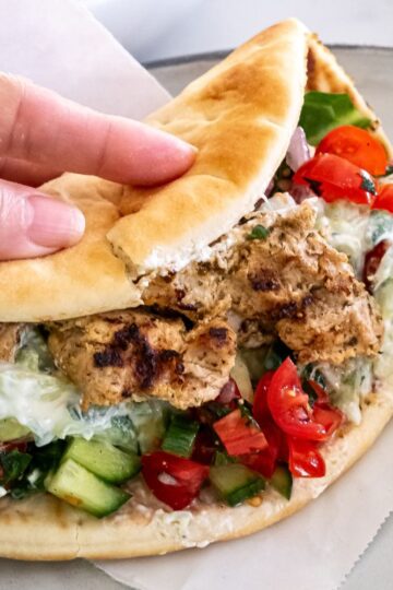 Greek Chicken Gyros with Tzaziki