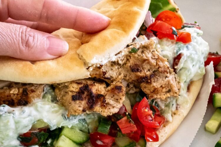 Greek Chicken Gyros with Tzaziki