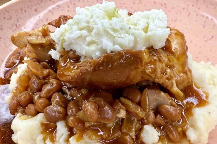 Sticky BBQ Chicken & Beans