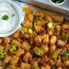 Tater tots with sour cream dip.