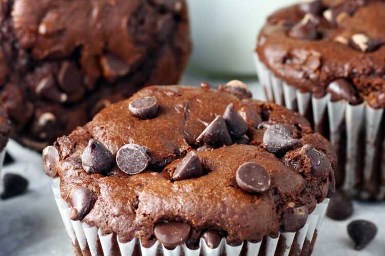 Double Chocolate Muffins (Costco Copycat Recipe)