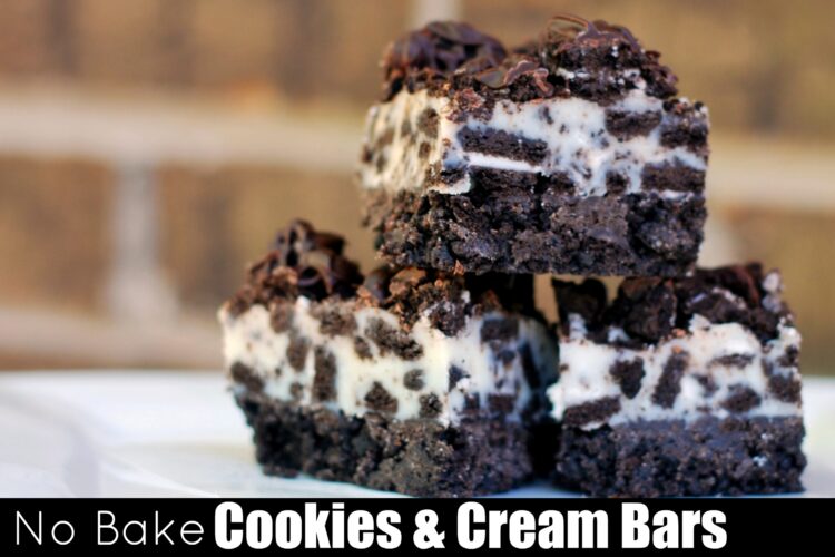No Bake Cookies & Cream Bars