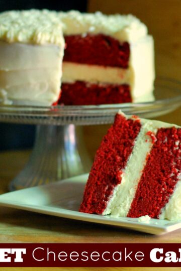 Red Velvet Cheesecake Cake - Aunt Bee's Recipes