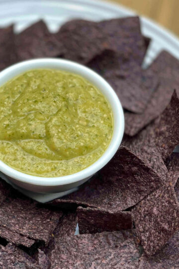 Roasted Tomatillo Salsa {Salsa Verde}