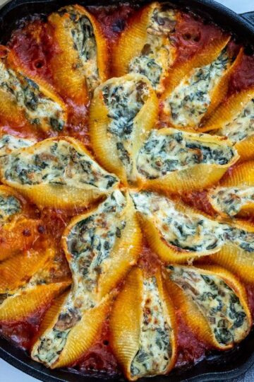 Spinach and Ricotta Stuffed Shells