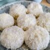 Indonesian sweet rice balls - ketan putih.