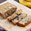 Healthy Banana chocolate chip oatmeal bread