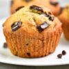 Easy chocolate chunk banana muffins (eggless)