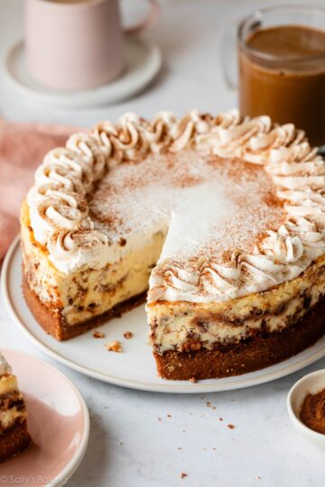 Cinnamon Swirl Cheesecake - Sally's Baking Addiction