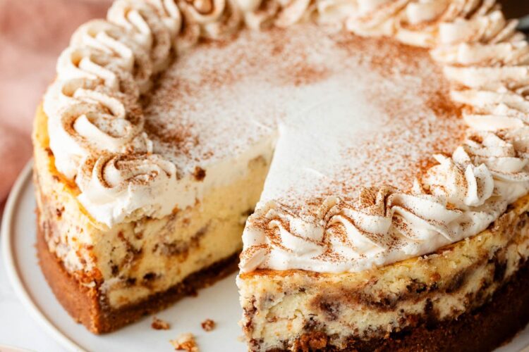 Cinnamon Swirl Cheesecake - Sally's Baking Addiction