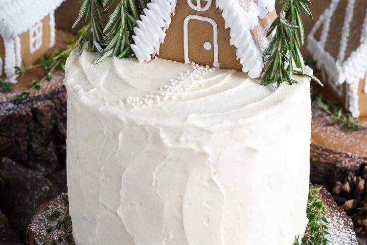 Close up of a gingerbread cake