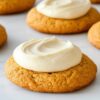 Pumpkin Cake Mix Cookies with Cream Cheese Frosting