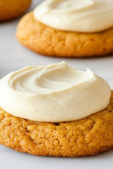 Pumpkin Cake Mix Cookies with Cream Cheese Frosting