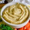 Easy Roasted Red Pepper Hummus (vegan, grain-free)