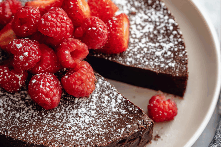 3-Ingredient Flourless Chocolate Cake