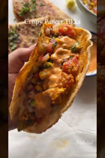 Paneer Tikka Tacos #easy #trending #viralvideo #viralshorts #tacos #paneertikka #lunch #dinner#food