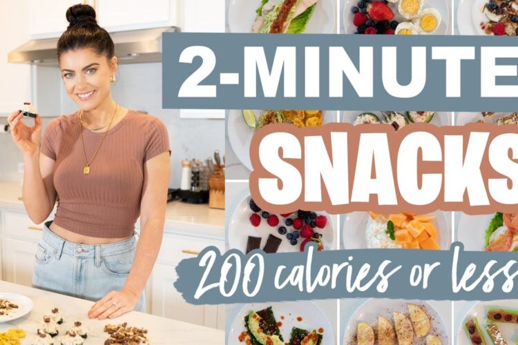 2-MINUTE SNACKS | Healthy Snacks Under 200 Calories! (when you don't have time to meal prep)