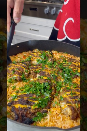 One pan chicken and rice #easyrecipes