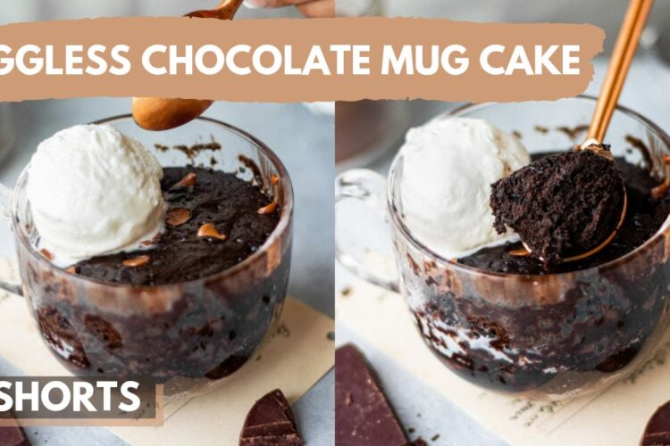 Eggless Chocolate Mug Cake #SHORTS | 2 Minute Chocolate Mug Cake Recipe in Microwave |