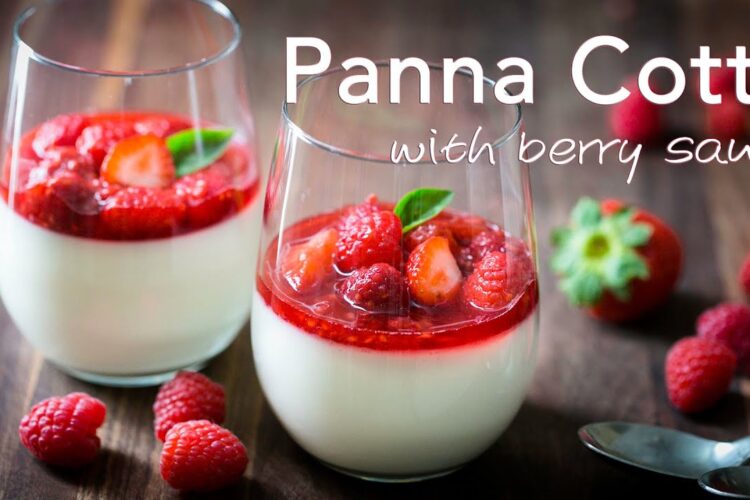 Panna Cotta with Fresh Berry Topping  | Natasha's Kitchen